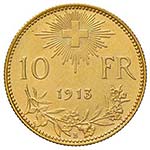 SVIZZERA - CONFEDERAZIONE DIECI FRANCHI 1913 ... 
