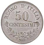 CINQUANTA CENTESIMI 1863 NAPOLI PAG. 528  AG ... 
