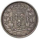 FRANCIA - FRANCO 1831 AG  GR. 5,06  NC