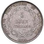 MILANO - GOVERNO PROVVISORIO 1848 CINQUE ... 