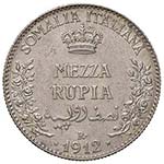 MEZZA RUPIA 1912 PAG. 967  AG  GR. 5,82  R
