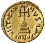 TIBERIO III (698 - 705) SOLIDO  S. 1361  AU  ... 