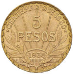URUGUAY - REPUBBLICA  CINQUE PESOS 1930 KM. ... 