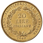 MILANO - GOVERNO PROVVISORIO (1848) VENTI ... 