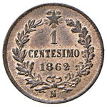 CENTESIMO 1862 NAPOLI PAG. 564  CU  GR. 0,99 ... 