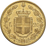 VENTI LIRE 1890 PAG. 585  AU  GR. 6,44  