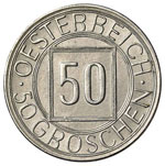 AUSTRIA - CINQUANTA GROSCHEN 1934 KM. 2850  ... 