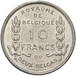 BELGIO - DIECI FRANCHI 1930 KM. 99  NI  GR. ... 