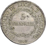 LUCCA - CINQUE FRANCHI 1808 (ULTIMO 8 SU 7) ... 
