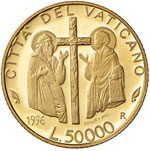 ROMA - 50.000 LIRE 1996 AU  GR. 7,5