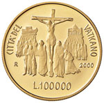 ROMA - 100.000 LIRE 2000 AU  GR. 15