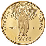 ROMA - 50.000 LIRE 2000 AU  GR. 7,5