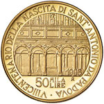 50.000 LIRE 1995 AU  GR. 7,5