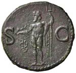 ASSE C. 3 (AGRIPPA)  AE  GR. 10,96 IN ONORE ... 