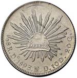 MESSICO - 8 REALES 1893 DURANGO KM. 377.4  ... 