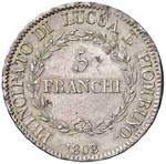LUCCA - CINQUE FRANCHI 1808 (ULTIMO 8 SU 7) ... 