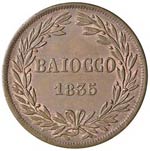 ROMA - BAIOCCO 1835 A. V PAG. 262  CU  GR. ... 
