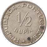 INDIA - ½ RUPIA 1947 KM. 26 CU – NI  GR. ... 