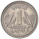INDIA - REPUBBLICA RUPIA 1970 KM. 75.2  NI  ... 