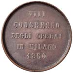 MILANO - MEDAGLIA 1860 DIAM. 40 OPUS C.C  AE ... 