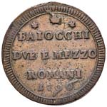 ROMA - 2 E ½ BAIOCCHI 1796 M. 99  CU  GR. ... 
