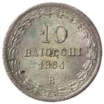 ROMA - DIECI BAIOCCHI 1864  A. XVIII PAG.  ... 