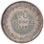 ROMA - DIECI BAIOCCHI 1865 A. XX PAG. 451  ... 