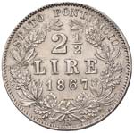 ROMA - DUE E MEZZO LIRE 1867 A. XXI PAG. 552 ... 
