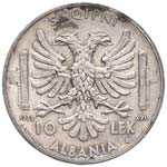 ALBANIA DIECI LEK 1939 A. XVII PAG. 991  AG  ... 