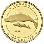 CANADA - CENTO DOLLARI 1988 KM. 162  AU  GR. ... 