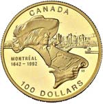 CANADA - CENTO DOLLARI 1992 KM. 211  AU  GR. ... 