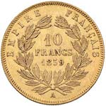 FRANCIA - DIECI FRANCHI 1859 A KM. 784.3  AU ... 