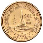PERU’ - MEZZO SOL 1976 KM. 268  AU  GR. ... 