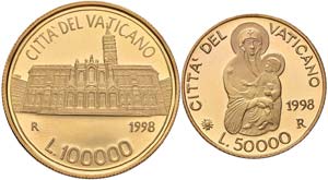 ROMA - 100.000 E 50.000 LIRE 1998 AU  GR. 15 ... 