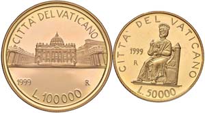 ROMA - 100.000 E 50.000 LIRE 1999 AU  GR. 15 ... 