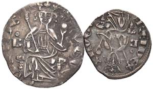 CIPRO - UGO IV (1324 - 1358) GROSSO E MEZZO ... 