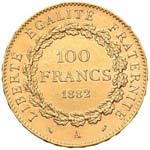 FRANCIA - CENTO FRANCHI 1882 KM. 832  AU  ... 