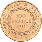 FRANCIA - CENTO FRANCHI 1911 KM. 858  AU  ... 