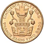 PERU - CINQUANTA SOLES 1969 KM. 219  AU  GR. ... 
