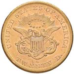 USA - REPUBBLICA  VENTI DOLLARI 1858 S KM. ... 