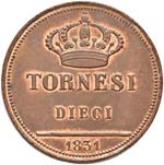 NAPOLI - DIECI TORNESI 1831 MIR. 518/1  CU  ... 