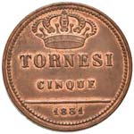 NAPOLI - CINQUE TORNESI 1831 MIR. 522/1  CU  ... 