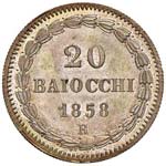 ROMA - VENTI BAIOCCHI 1858 A. XII PAG. 412  ... 