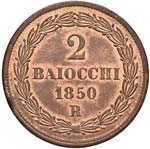 ROMA - DUE BAIOCCHI 1850 A. IV PAG. 489  CU  ... 