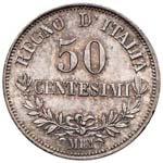 CINQUANTA CENTESIMI 1867 MILANO PAG. 531  AG ... 