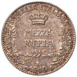 MEZZA RUPIA 1919 PAG. 970  AG  GR. 5,80  R