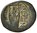 BRUTTIUM - OBOLO ATT. 1520  AE  GR. 5,83  R