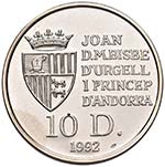 ANDORRA - DIECI DINERS 1992 KM. 76  AG  GR. ... 