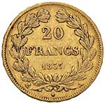FRANCIA - VENTI FRANCHI 1837 A KM. 750.1  AU ... 