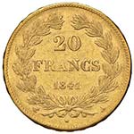 FRANCIA - VENTI FRANCHI 1841 A KM. 750.1  AU ... 